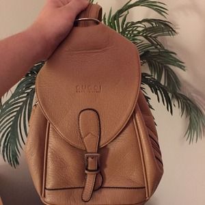 Gucci Backpack (Tan Leather)
