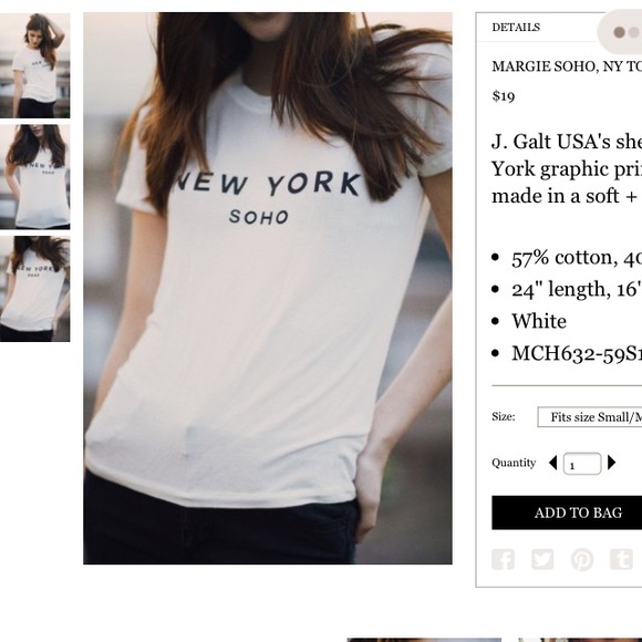 Brandy Melville Tops - Soho New York Brandy Melville crop top bnwot