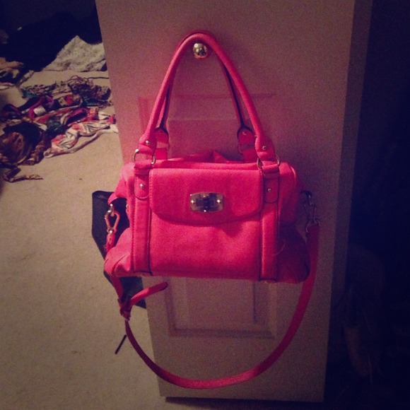 Neon pink purse