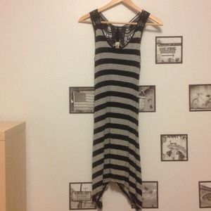 Grey and black dress