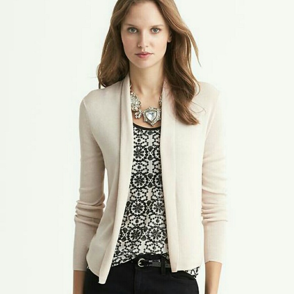 Banana Republic Gold Metallic Shawl Cardigan