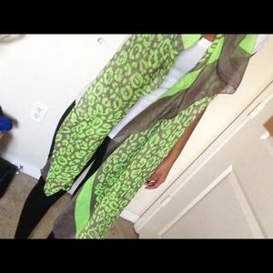 Green Leopard Scarf