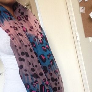 Multi Colored Leopard Scarf