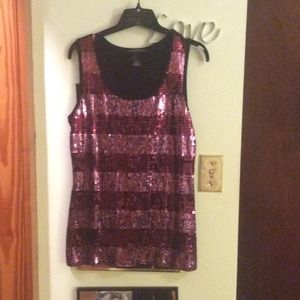 Sequined tank top