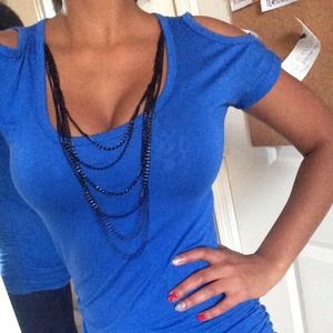 Necklaces Cold Shoulder Top