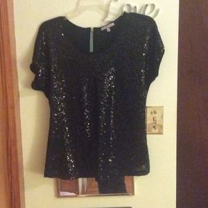 Sequined black top