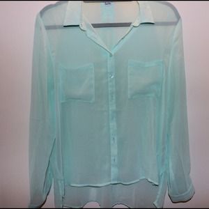 Mint Button Down Shirt