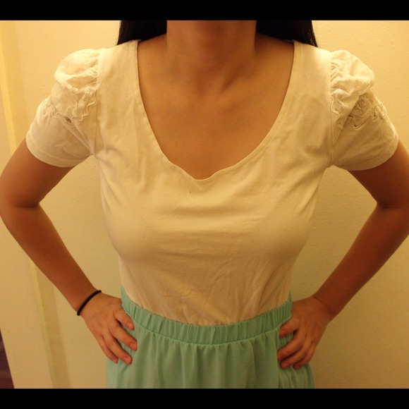 White Shirt with Shoulder Detailing - Picture 1 of 2