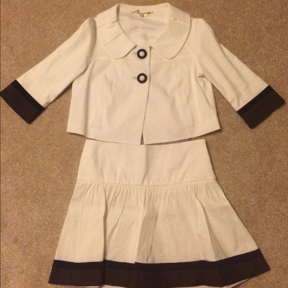 Super cute skirt set! Brown, black and white!