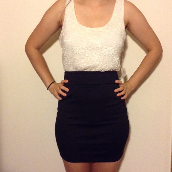 NEVER WORN White Lace Bodycon Dress - Picture 1 of 2