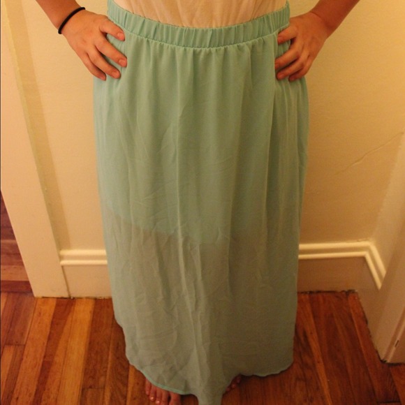 NEVER WORN Mint Maxi Skirt - Picture 1 of 3