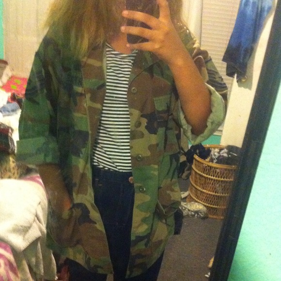 oversized army jacket // military jacket