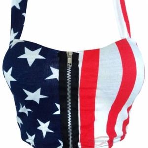 American flag crop top