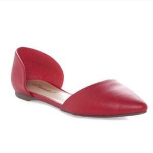 Red zara inspired d'orsay flats