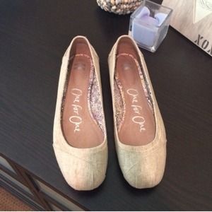 Toms linen canvas ballet flats