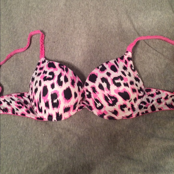 Pink Cheetah Print Victoria's Secret Push Up Bra