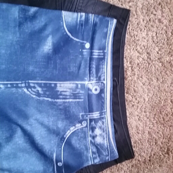 Jean print leggings