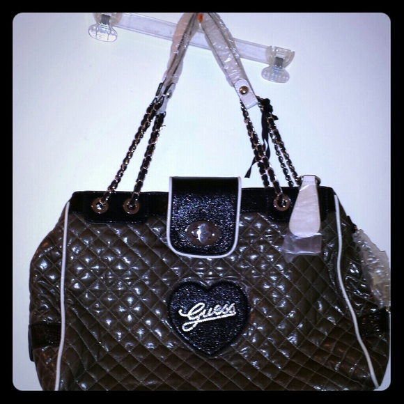 Guess quilted purse and matching wallet set