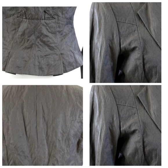 Marc Aurel Gray Crinkle Jacket Blazer 34 XS - Picture 3 of 4