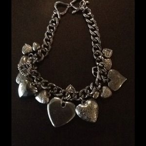 Silver Hearts Chocker-Necklace