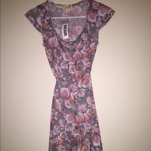 Grey floral dress