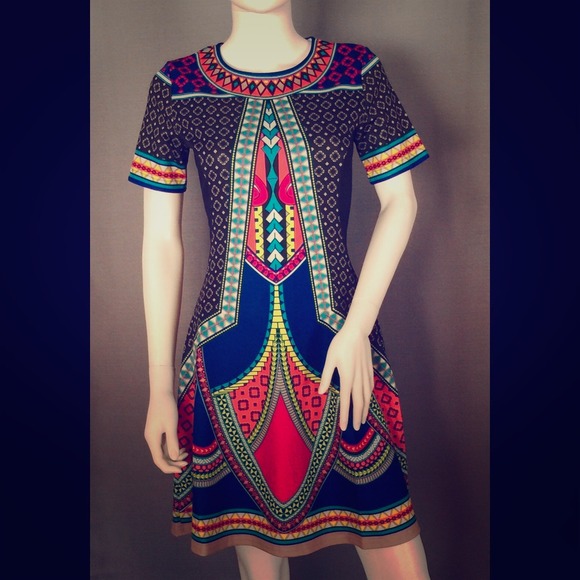 Aztec A line dress