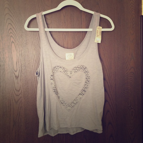 American Eagle Cropped Grey Tank Top
