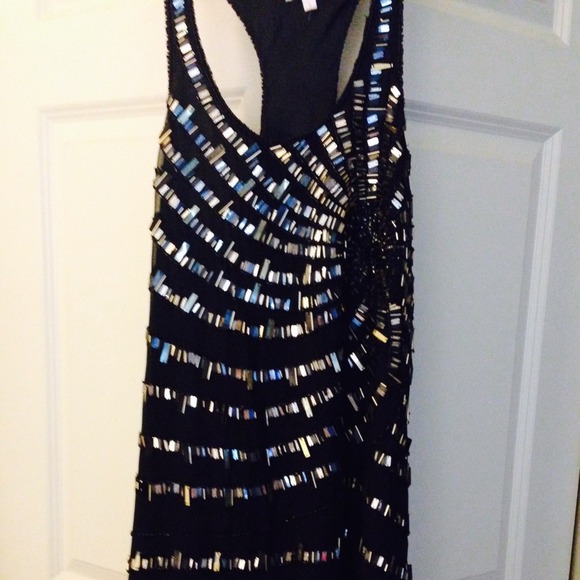 PARKER Silk Sequins Racerback Shift Dress NEW