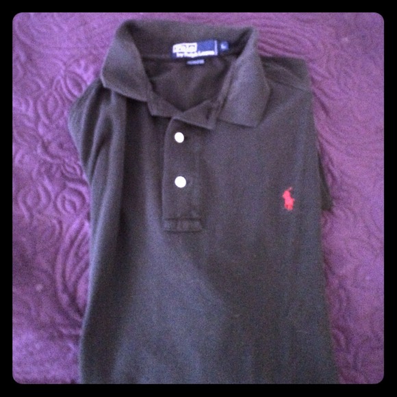 Black polo shirt