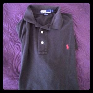 Black polo shirt