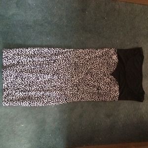 Black and white leopard dress