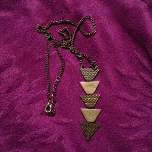 Long triangle necklace