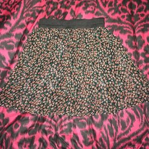 High waisted floral skirt