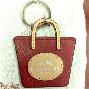 Coach Leather Handbag Charm/Keychain!