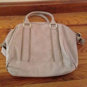 Nude crossbody satchel