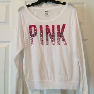 Victoria Secret Sparkle Glitter Glam Tee