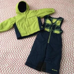 Boys 2T Columbia bibs & jacket