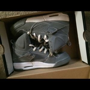 Gray Jordan Flight Sneakers
