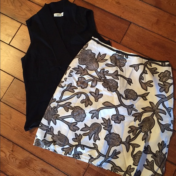 Cato sleeveless blouse and skirt-bundle