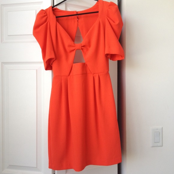 Orange cutout ASOS dress