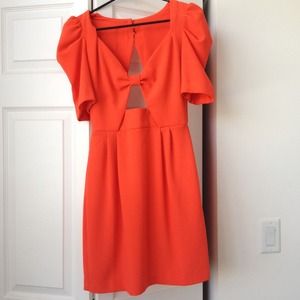 Orange cutout ASOS dress