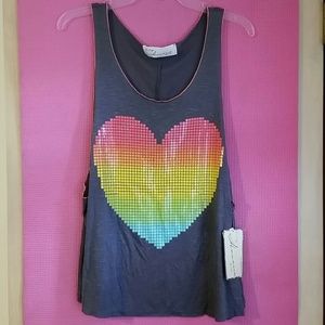 Vintage Havana Rainbow Heart Tank