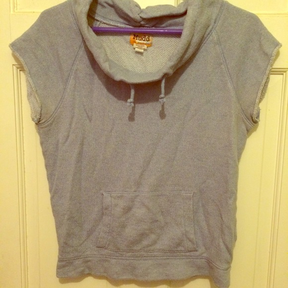 Blue sweatshirt material shirt