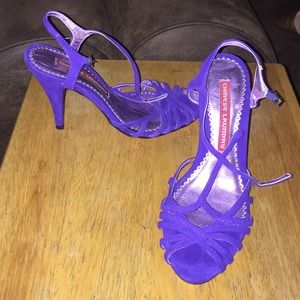 Purple Suede Strappy Sandal