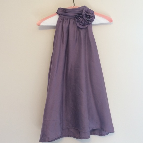 Sleeveless Purple Silk Top - Picture 2 of 2