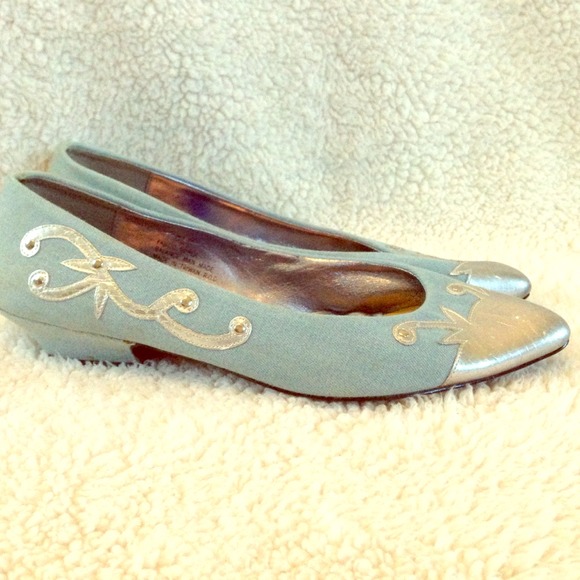 Second generation Shoes - Denim Silver Flats