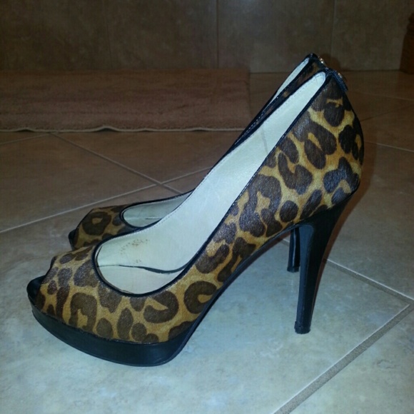Michael Kors Calf Hair peep toe pumps
