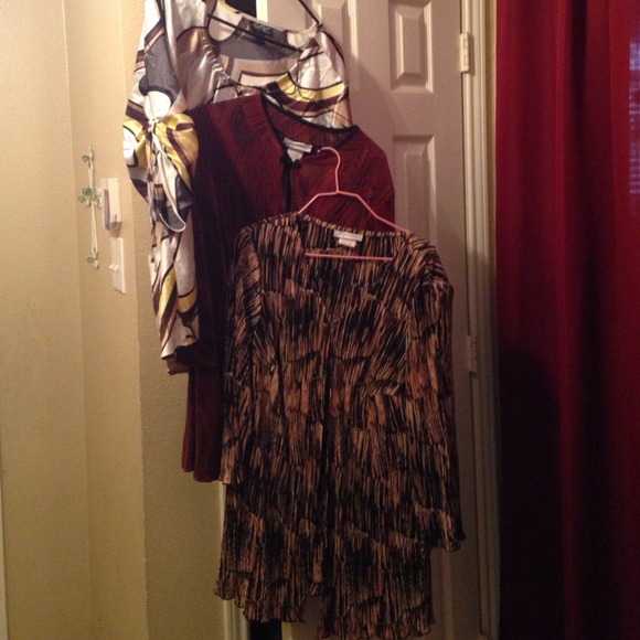 Bundle 3 women's dress shirts.