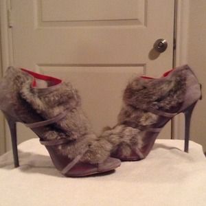 High heel peep toe bootie