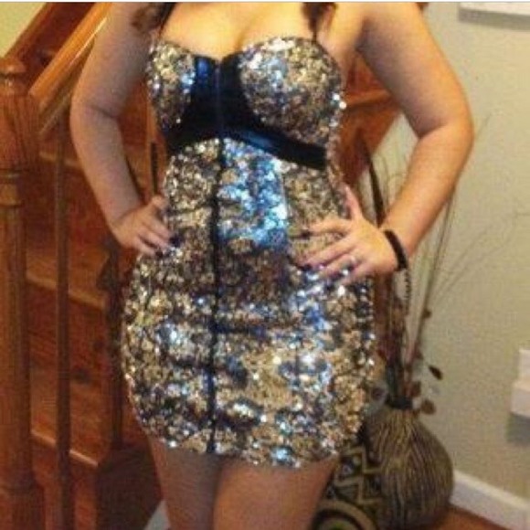 bebe sequin dress